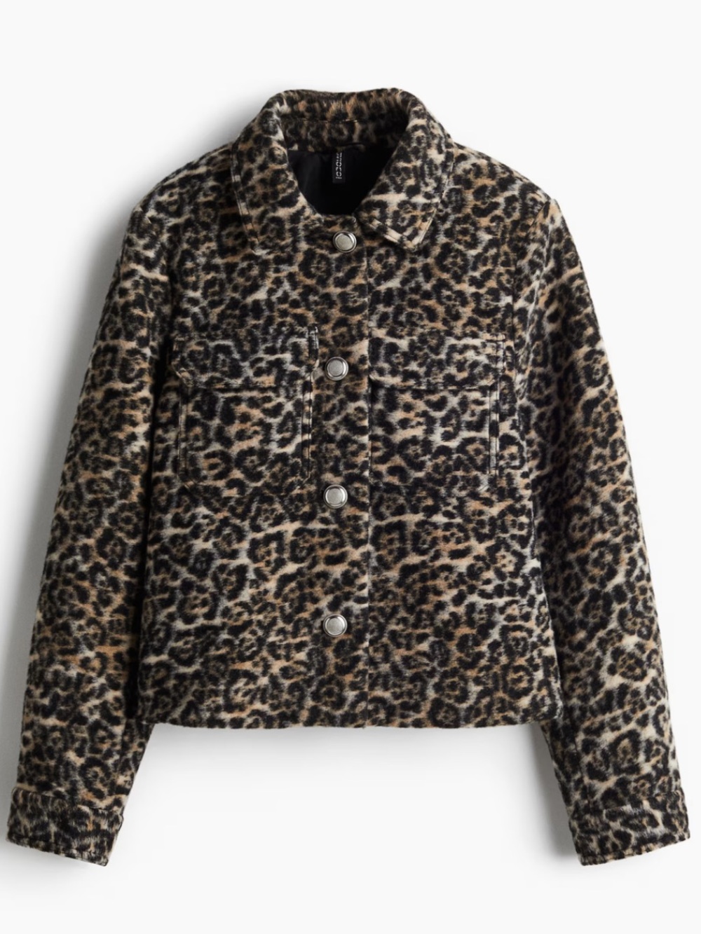 H&M Leopard Print Cropped Jacket - Picture 1 of 2